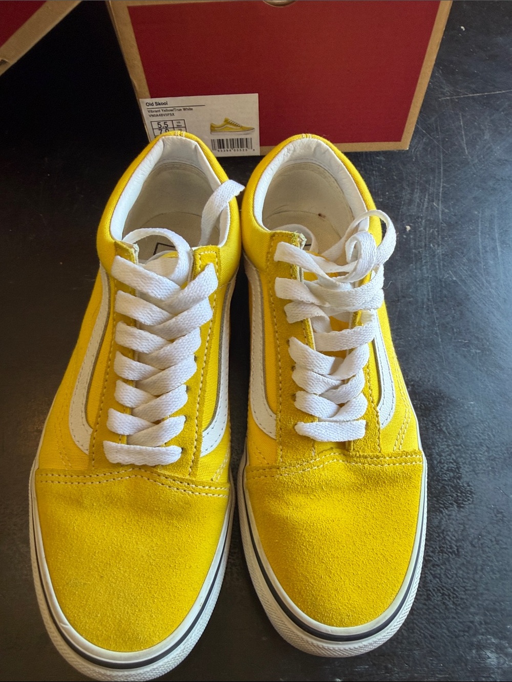 Vans Red and Yellow Shoe Box with Logo
